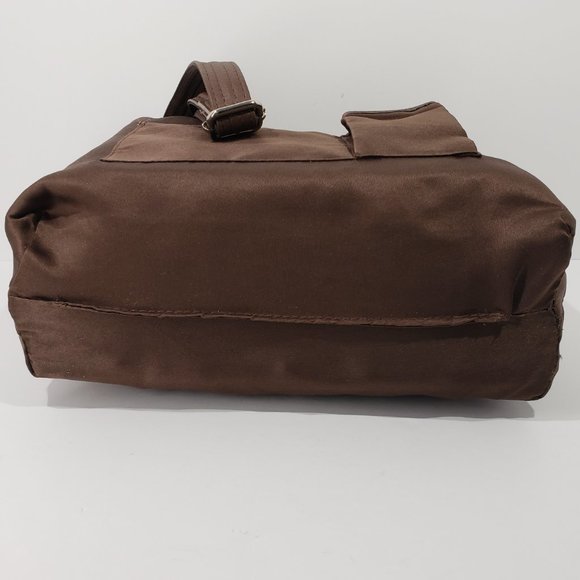 ROMA LEATHERS Concealed Carry Brown Leather Silver Studs Moto Cross Body - Picture 10 of 11